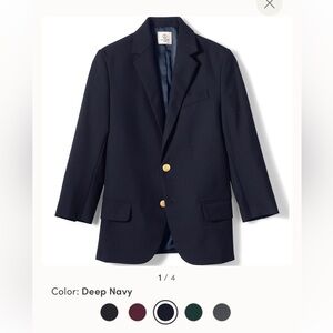 Land’s End Kids school uniform hopsack blazer navy boys 14